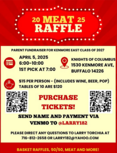 Parent Fundraiser for Kenmore East Class of 2027 Meat Raffle @ Knights of Columbus | Buffalo | New York | United States
