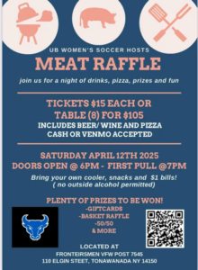 UB Women's Soccer Meat Raffle @ Frontiersman VFW Post 7545 | Tonawanda | New York | United States